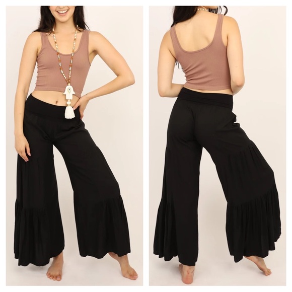 Bali Queen Pants - Bali Queen black wide leg Gypsy pants